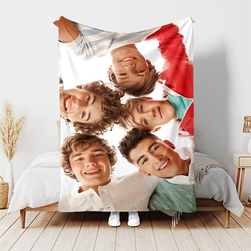 1pc Blanket One Direction Where We Are Now Print Design, Lightweight Blanket for Sofa, Bed- Soft &Warm, Gift for All Seasons Like Christmas, Halloween