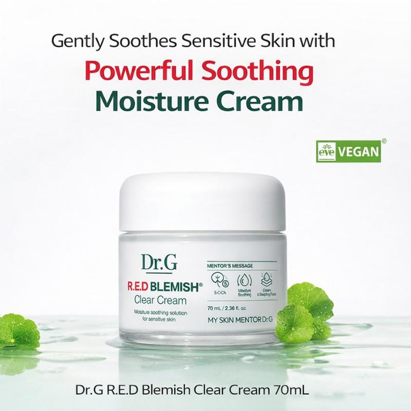 Dr.G R.E.D Blemish Clear Cream 70ml X 2 Ea (Moisture Soothing Solution For Sensitive Skin)