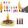 Non-Toxic Moc Bonfire Bricks Accessories 37762 37775 Wave Candle Holder Flame Candlestick Model Educational Fire Toy Building Blocks Kids