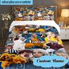 Custom Name Green Power Symbol Bedding Set 3pcs, Bedding Set Including 1pc Duvet Cover And 2pcs Pillowcases for Bedroom, Dormitory Gift