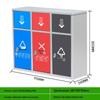 Large Outdoor Stainless Steel Triple Recycling Bin