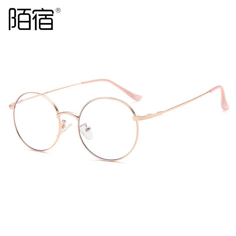 ZENOTTIC Alloy Anti-blue light Computer Glasses Frames Women Men Ultralight Vintage Round Myopia Optical Prescription Eyeglasses