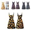 Fuerfits Women's Casual Beach Summer Sleeveless Adjustable Strappy Floral Dress With Premium Quality Comfort