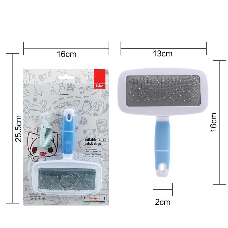 New pet products, stainless steel needle comb, cat and dog hair removal comb, hair removal and knot smoothing brush