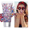 Independent Day Glitter Star Face And Body Gel With Sparkling Shine For Festival Celebration