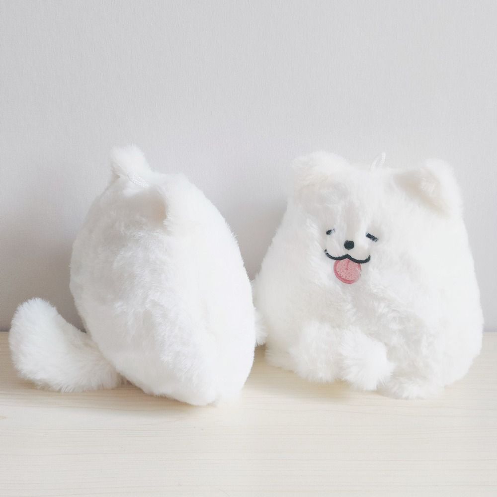 Stuffed Animal Stuffed Dog Keychain Soft Pillow Dog Plush Toy Samoyed Plush Doll  Bag Pendant