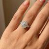 CopperZirconia Gorgeous Shiny Oval Stone Rings For Women Engagement Wedding Luxury High Quality Fine Jewelry