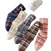 Chaussettes Mi-hauts Rayées Bleu Marine Chaussettes Décontractées Étiquette en Tissu Assortie aux Couleurs Polyvalentes Chaussettes à Superposer Chaussettes de Sport