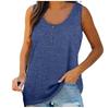 Fashion Women's Sexy Solid Color Sleeveless Button Self Cultivation Top