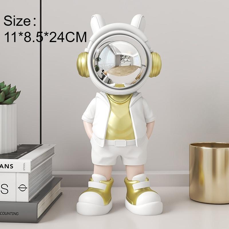 

Resin Figurines Creative Miniature Funny Figurines Modern Original Ornaments Home Living Room Office Decorations Accessories білий