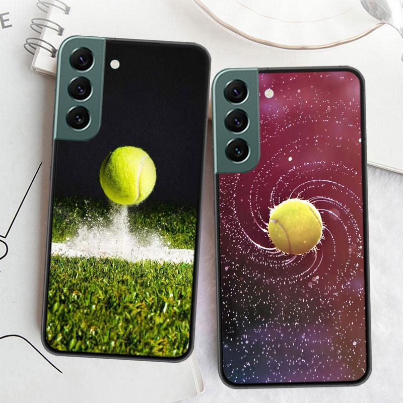 Tennis Racket Tennis Ball Phone Case For Samsung Galaxy S22 S25 Ultra S21 S10 Plus S26 Edge S20 S23 S24 FE Cover Silicone So