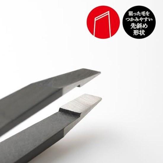KAIJIRUSHI Sağlam Cımbız Siyah Eğik Uç Kaş Yüz Kılığı Kapak KQ3224