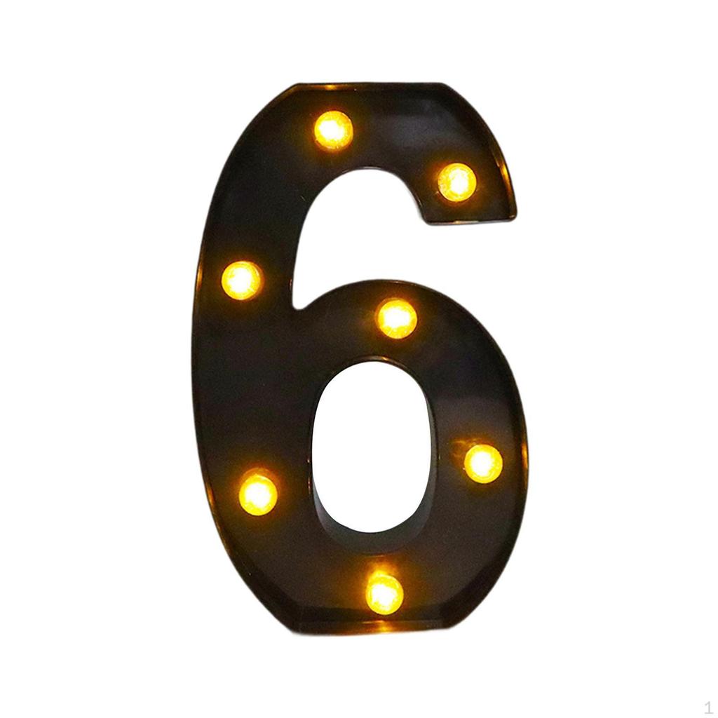 Decorative Number Light for Weddings and Anniversaries