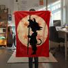 1PC Cute Cartoon Son Goku  Print Flannel Blanket, High Quality All Seasons, Home Decor, Warmth and Comfort, Perfect for Christmas Gifts