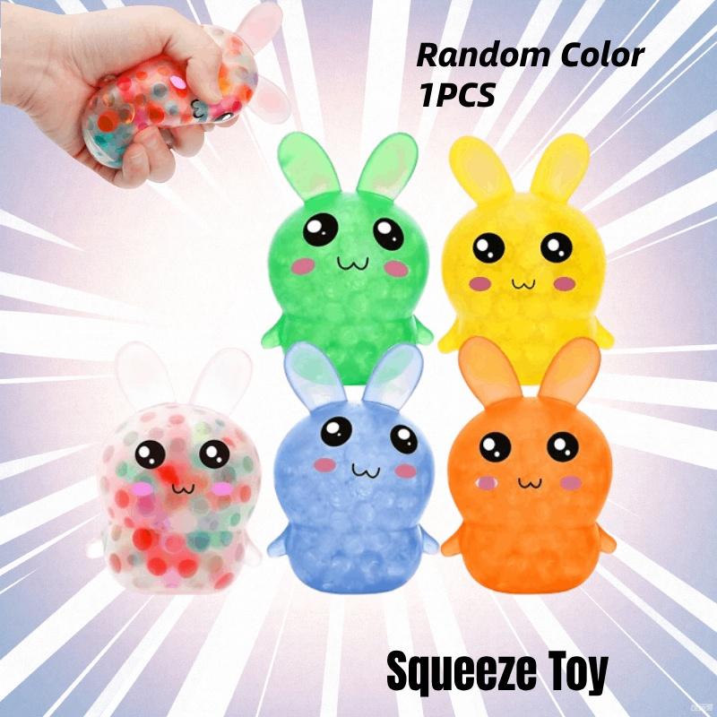 Easter Random 1pcs Rabbit Bunny Squeeze Toy Stress Relief Decompression Rebound