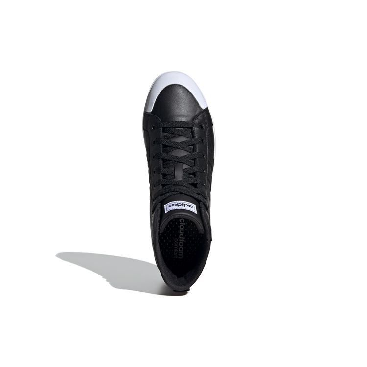 Adidas Neo Bravada Mid Synthetic Leather Slip Resistant Durable High Top Skate Shoes Men Sneakers Black White FX9143