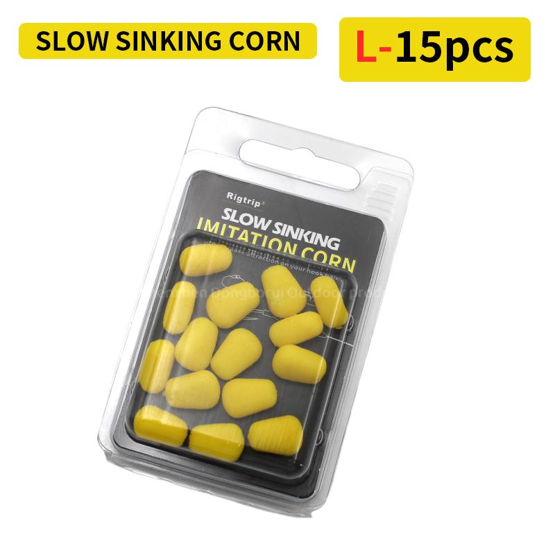 

15pcs Carp Fishing Bait Slow Sinking Corn Size S L Pop Up Boilies Fishing Boile Bait Stops For Carp Fishing Combination Rig Terminal Tackle