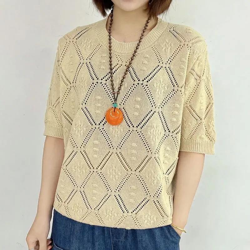 XS-6XL Plus Size Men s Sweater Short-sleeved Fat Sweater Loose Thin Section Covering Belly Hollow 6XL абрикосовый 1740₽