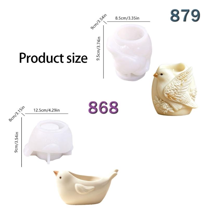DIY Bird Container Molds for Casting Projects, Open-Top Flexible Craft Tool for Decorative Home Display Work for Projects