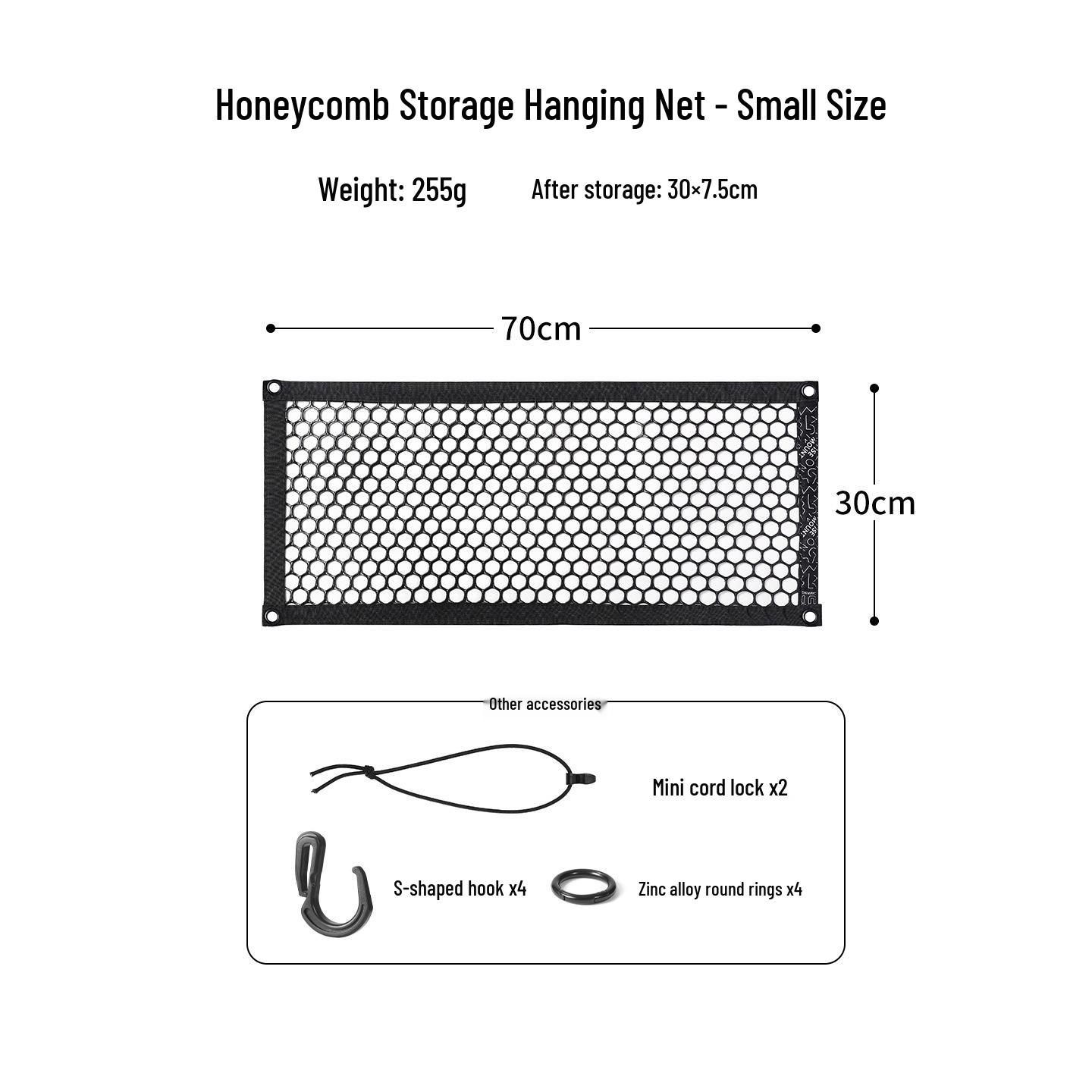 

Honeycomb Multi-functional Hanging Storage Net for Outdoor, Bedroom, and Kitchen