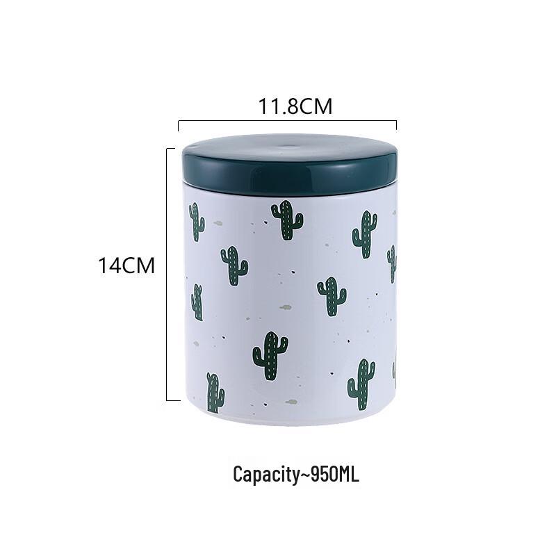 ZISIZ Cactus Ceramic Storage Jar