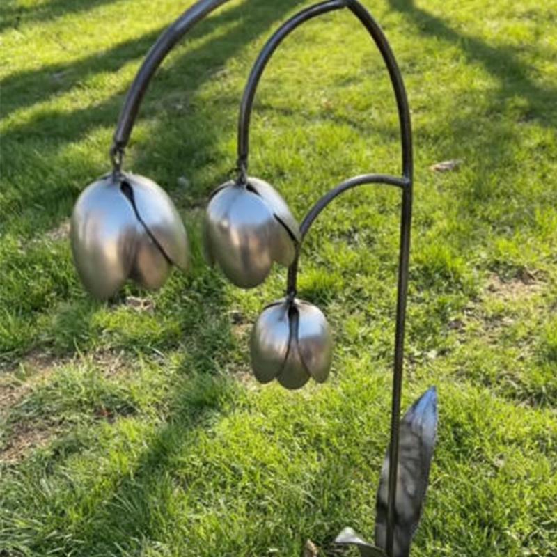 Metal Lily Of The Valley - Garden Decoration, Scrap Metal Art, Weather-Resistant Outdoor Decor, Lily Of The Valley Decorative