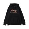 Li Ning Sportmode Kollektion Mehrfarbig Buchstaben Logo Lockerer Schnitt Fleecegefüttert Print Mit Kapuze Langärmliges Sweatshirt YWDT337-1