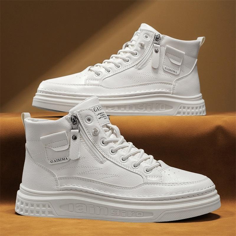 New Men's Classic Fashion High Top Thick Sole Skateboarding Shoes Comfortable Soft Sole Basketball  Sneakers