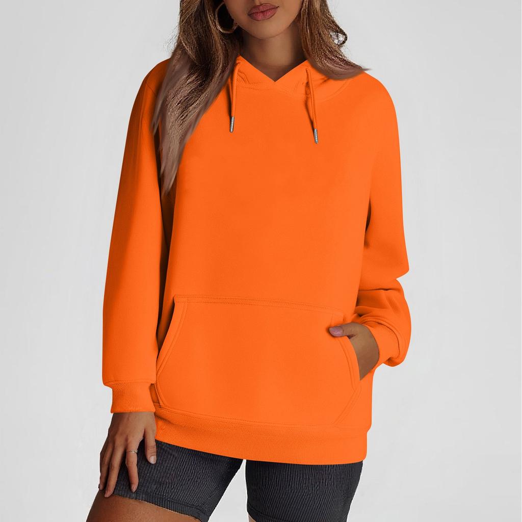 Ladies' Fashionable Printing Casual Hooded Long Sleeved Sweatshirt