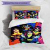 3pcs Duvet Cover Set (1*Duvet Cover + 2*Pillowcase, Without Core), Kiss Rock and Roll Print Bedding Set, Bedroom Decor, All‑Season, Birthday Gift