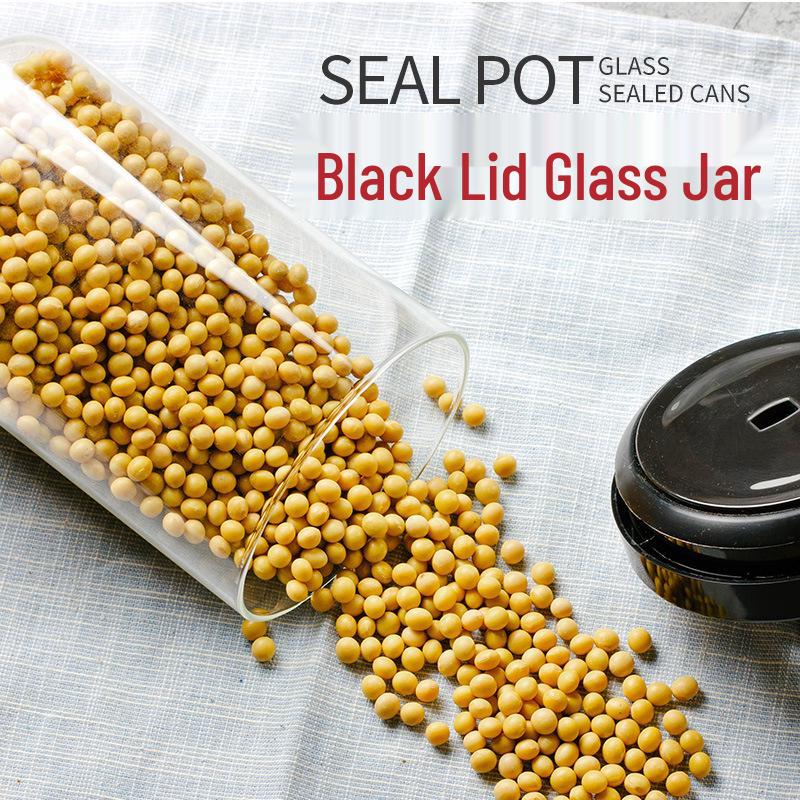 Airtight Lead-Free Glass Storage Jar for Coffee, Tea, Grains, and Dry Goods