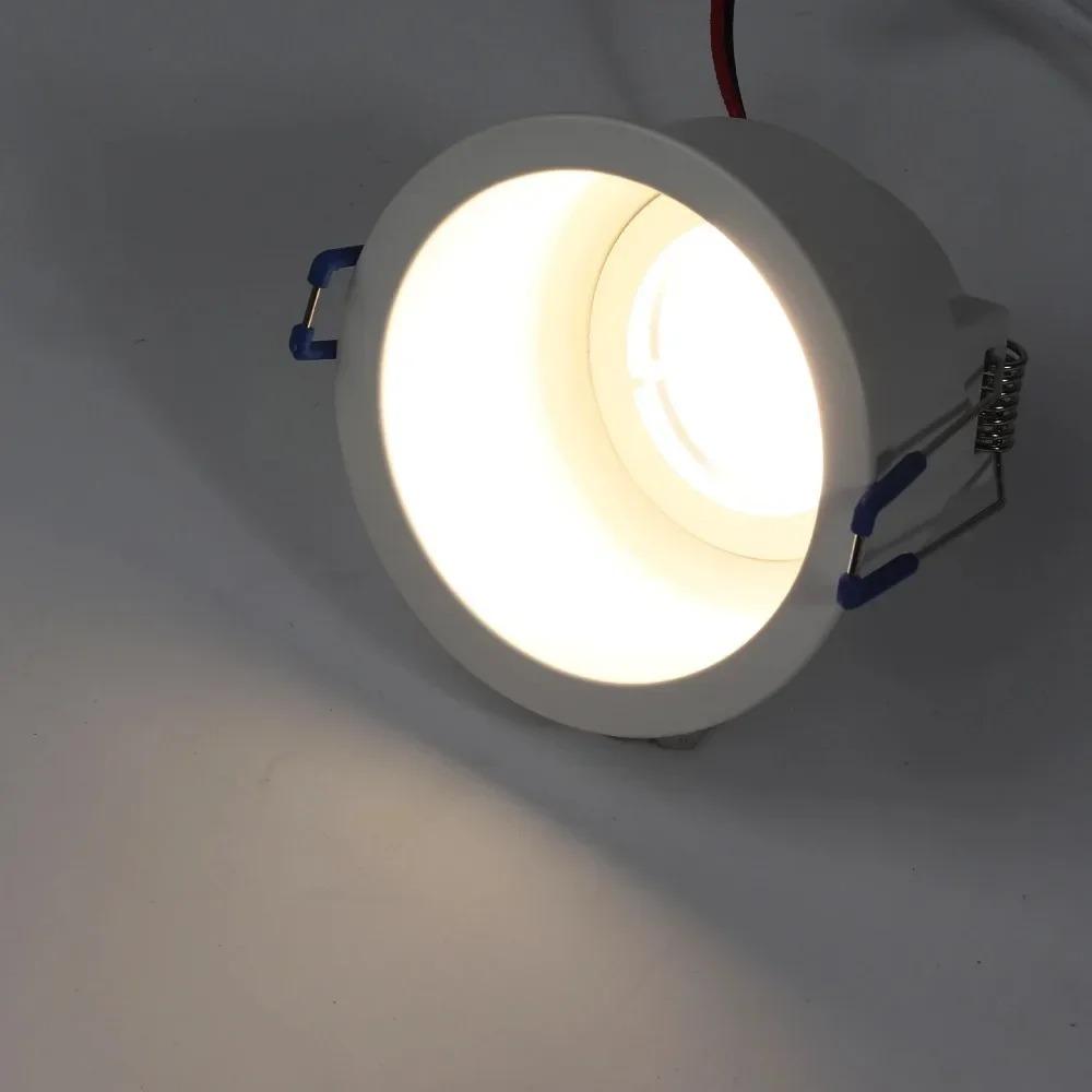 Square Round Recessed Spotlight Mounting Frame MR16 GU10 Downlight Ceiling Lighting Fixture for Home Black White Spot Light