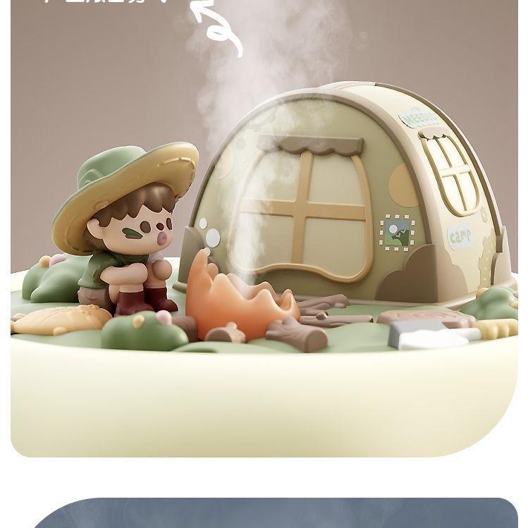 USB Cool Mist Humidifier with Night Light, Mini Portable Desktop Humidifier for Bedroom Office Home Travel, Quiet Air Humidifier for Moisturizing