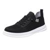 Set of men's shoes summer breathable thin fly-woven mesh shoes men's black versatile casual sports shoes