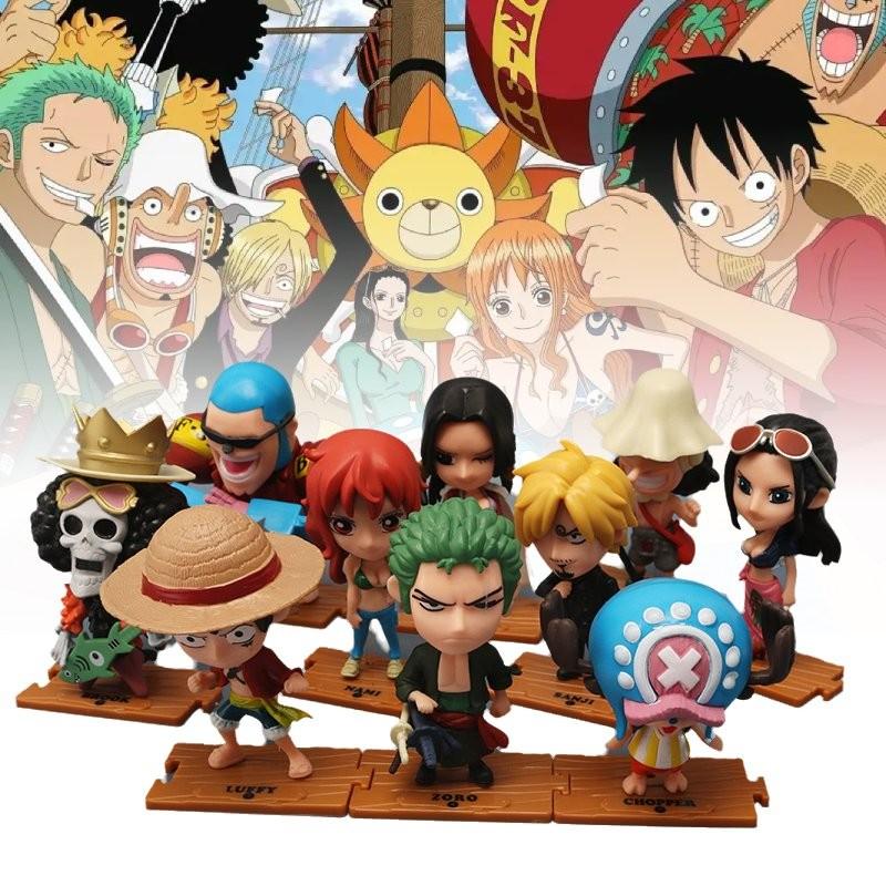 One 10pcs Piece Role Pvc Toy Model Desktop Decoration Children Gift Christmas