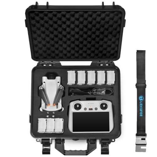 Lekufee DJI Mini 4 Pro Hard Case, Waterproof Storage Case for DJI Mini 4 Pro, DJI Mini 3 Pro, DJI RC, and DJI RC N1 (Hard Case Only)