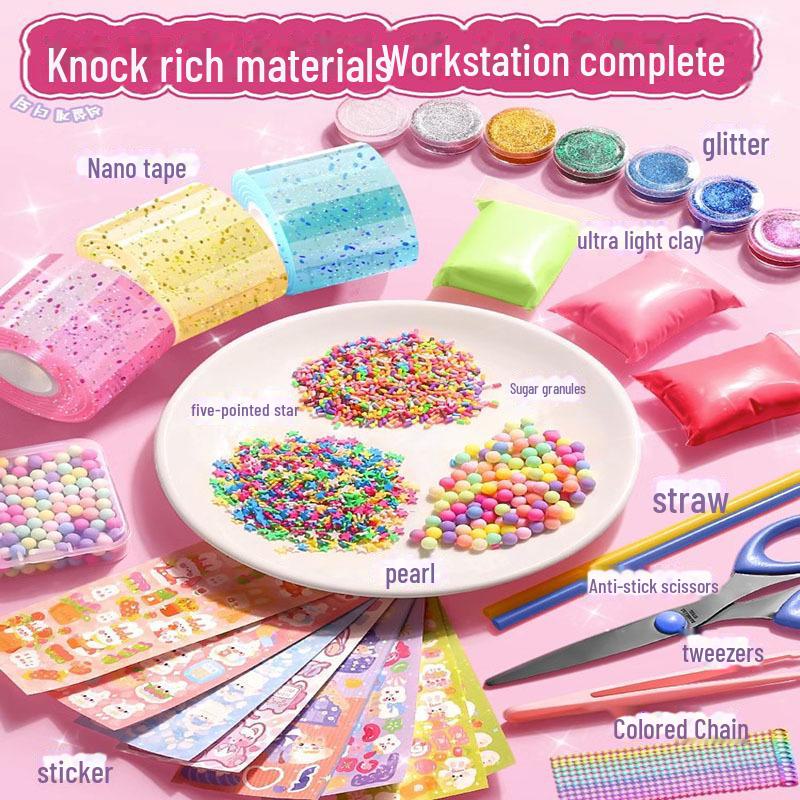 Nano Glue DIY Bubble Blowing Kit with Strong Sticky Double-Sided Tape and Decompression Toy