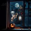 Glass Stickers Halloween Electrostatic Stickers Skull Demon Blood Handprints Bats Scary Window Pattern Cling Clings Spooky for Doors Mirrors