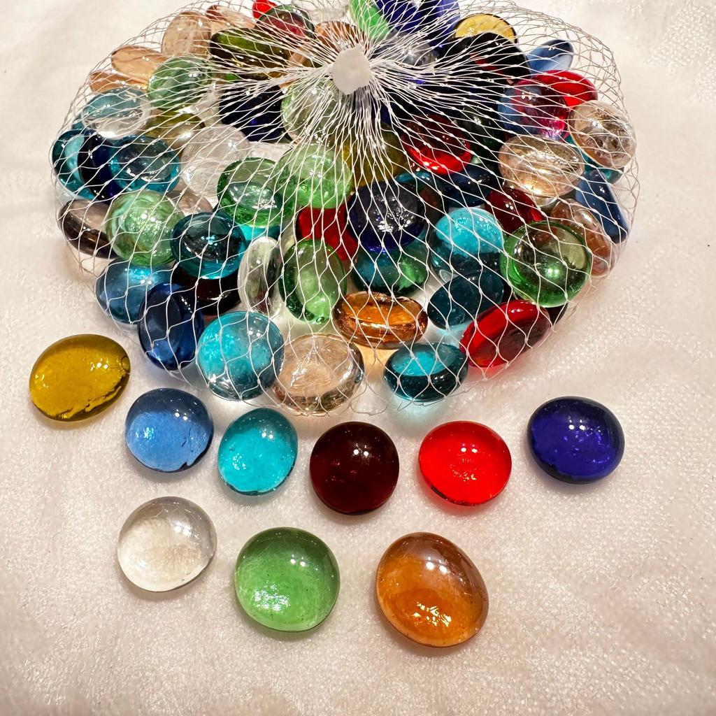 Colored Matte Frosted Glass Beads for Vase or Fish Tank Decoration