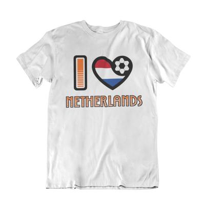 I LOVE NETHERLANDS Football T-Shirt 2024, Adults Kids Or Baby, World Cup Holland