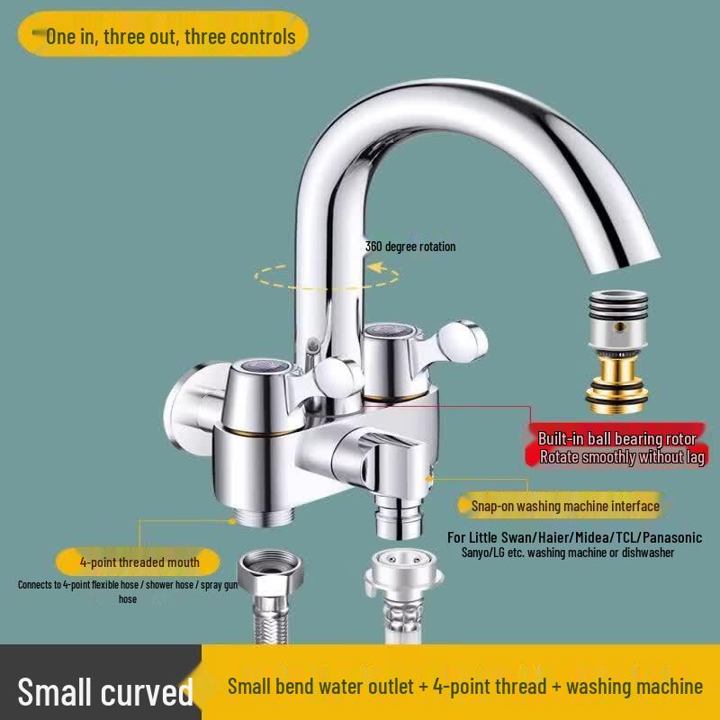 Yingtang Brass Triple Outlet Faucet
