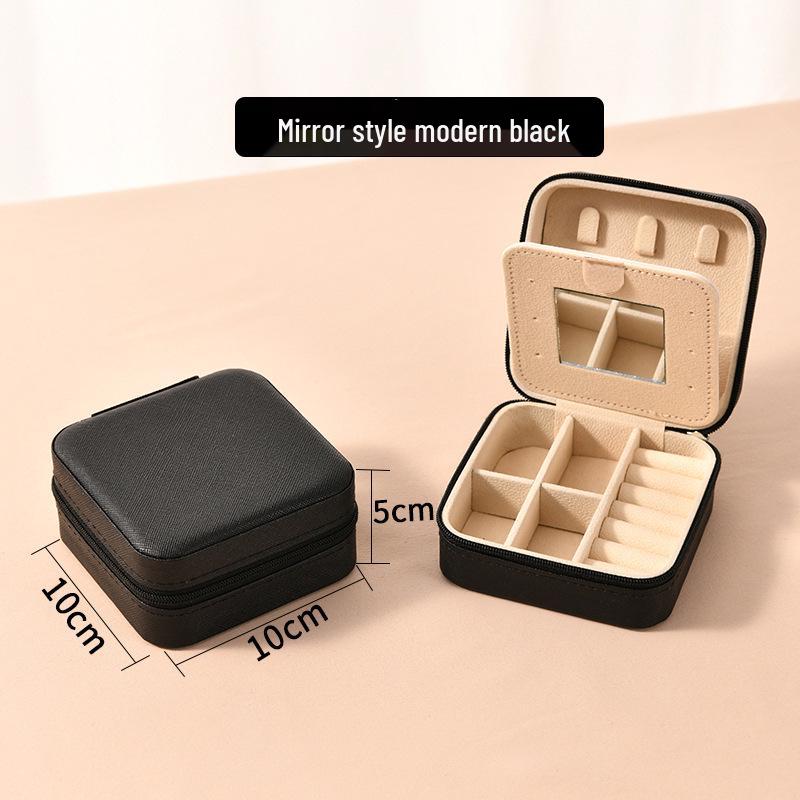 Elegante Schmuckschatulle aus Samt für Ohrringe & Halsketten - Tragbare Reiseaufbewahrungs- & Ausstellungsbox