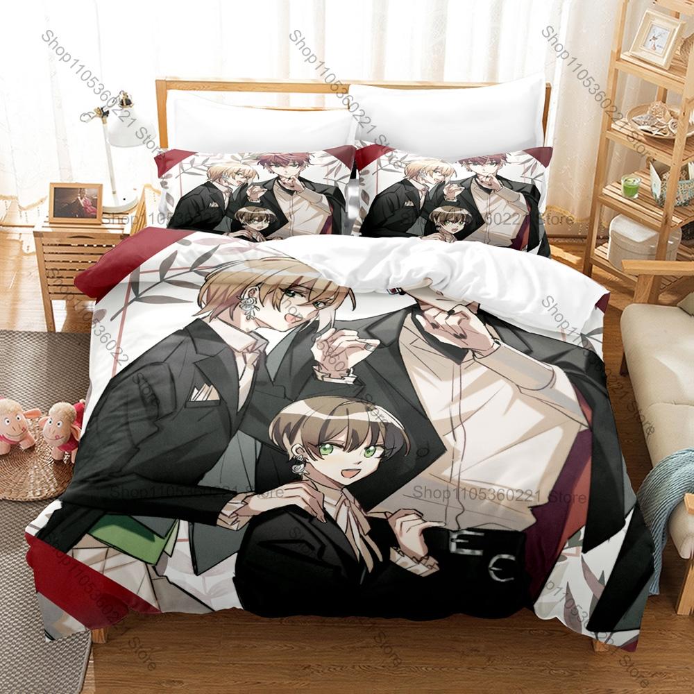 Cool Mahoutsukai No Yakusoku Fan Merch Duvet Cover + 2 Pillowcases Gentle Fantasy Wizard Illustration Art Bedding Set Skin-Frien