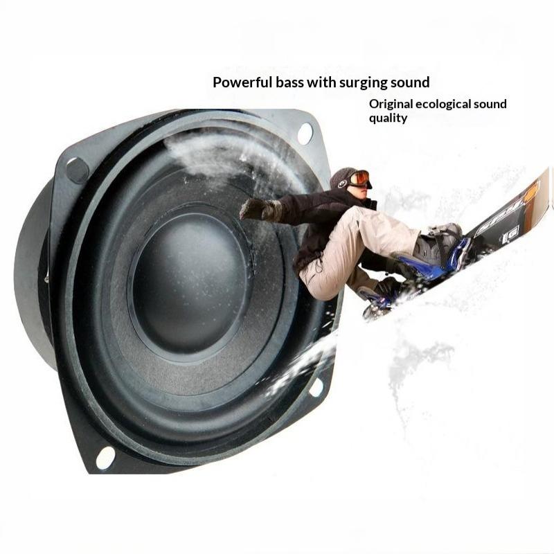3 Inch Subwoofer Speaker 78Mm 4 15W Convex Cap Bass Square Woofer Dual Magnetic Speaker Diy Bookshelf Home Speakers