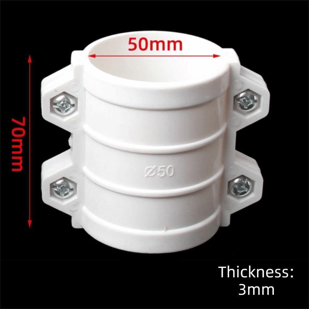 

New PVC Water Pipe Repair Clamp 50mm/75mm/110mm/160mm White Quick Joint Repair Clamp Type PVC Leak Sealer