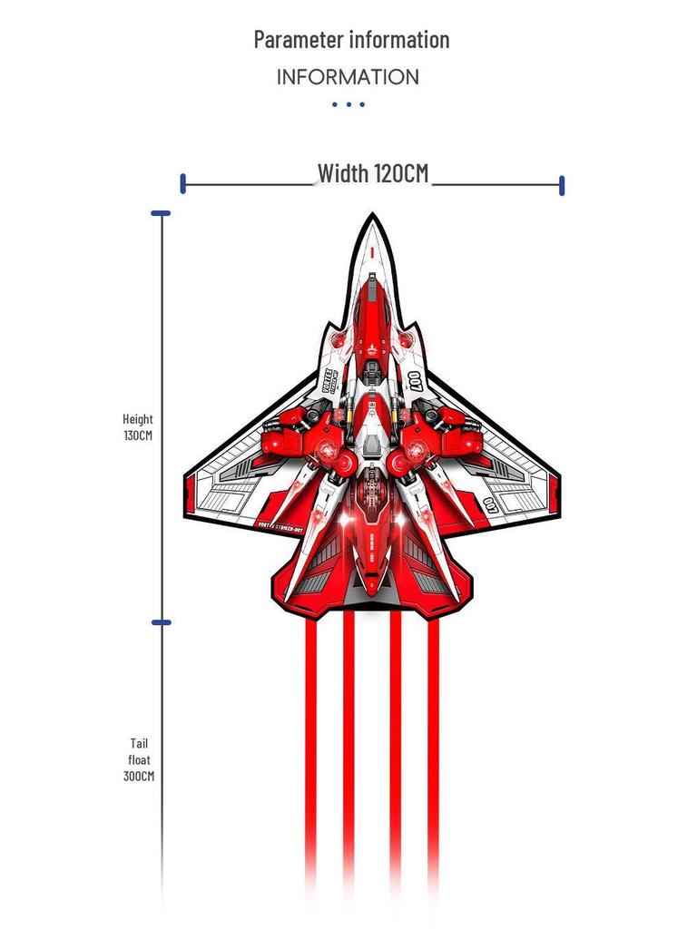 Weifang Children's Vortex Raider Kite: Easy-to-Fly Jet Rocket for Outdoor Fun