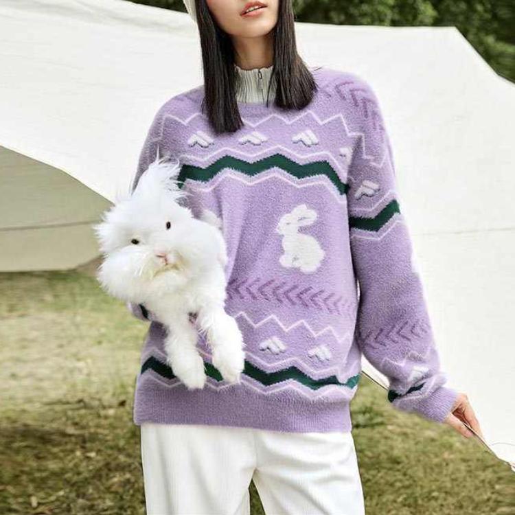 New FILA Knitwear Women's Light Elegant Purple F11W248401F-PR