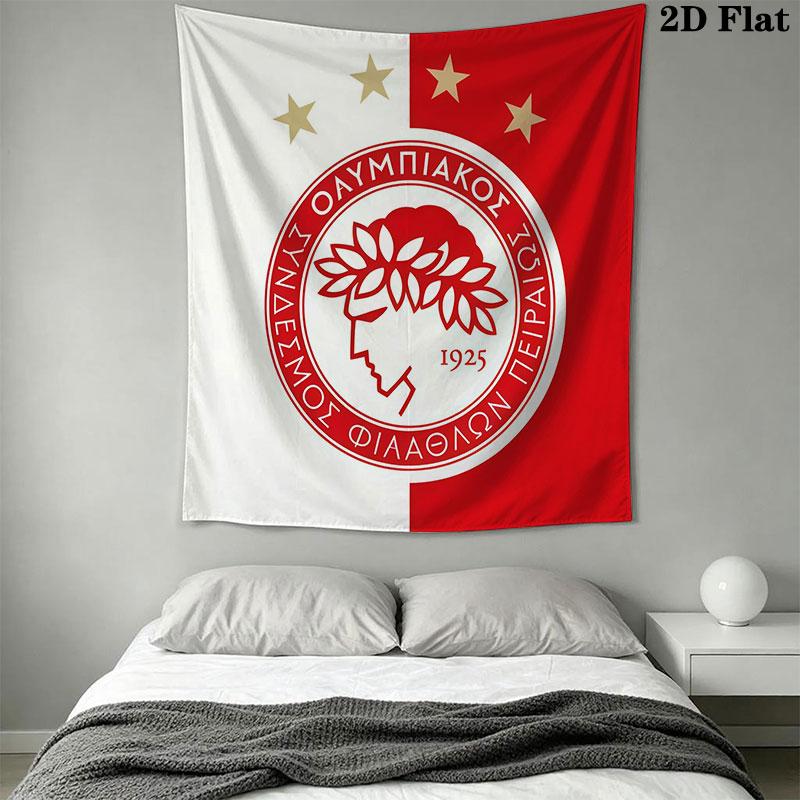 Olympiacos Wall Hanging Printed Fabric Blanket Decorative Tapestries for Bedroom Living Room Home Decor