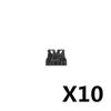 10PCS/LOT MOC Military Building Blocks Soldiers Figure Vest Helmet Belt Mask Earphone Bricks Army Accessories Toys J021