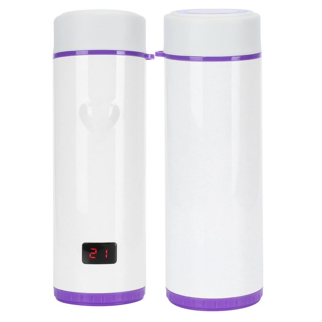 360ml Vacuum Cup LED Intelligent Digital Water Bottle with 3‑Color Temperature DisplayPurple